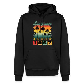 Awesome Since 1967 - Men’s Premium Organic Hoodie - black - Front - Nico (187cm)