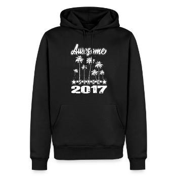 Awesome Since 2017 - Men’s Premium Organic Hoodie - black - Front - Nico (187cm)