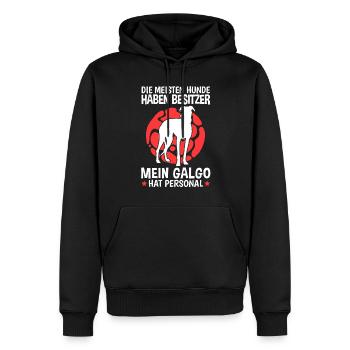 Mein Galgo Espanol hat Personal Spanien Windhund - Männer Premium Bio Hoodie - Schwarz - Vorne - Nico (187cm)