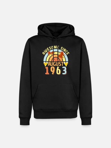 Legendary August 1963 - Men’s Premium Organic Hoodie - black