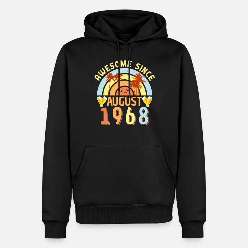 Millésime août 1968 - Sweat à capuche Premium bio Homme - noir