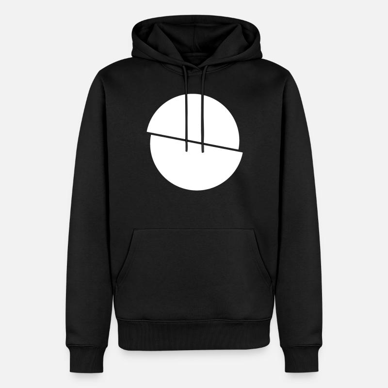 Demi-cercles blancs Design - Sweat à capuche Premium bio Homme - noir
