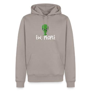 Alien - Männer Premium Bio Hoodie - Taupe - Vorne - Nico (187cm)
