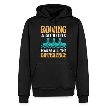 Rowing A Good Cox Makes All The Difference - Männer Premium Bio Hoodie - Schwarz - Vorne - Nico (187cm)