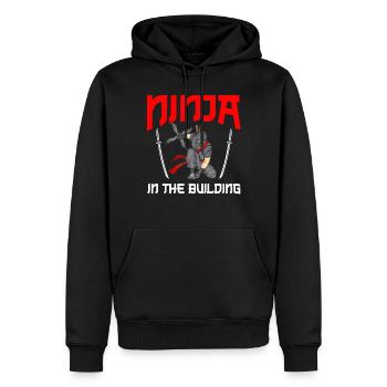 Ninja Geschenk Karate Ninjutsu Judo Samurai Japan - Männer Premium Bio Hoodie - Schwarz - Vorne - Nico (187cm)