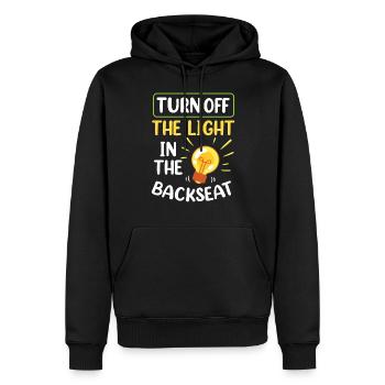 Make the light on the back out of Dad Father - Men’s Premium Organic Hoodie - black - Front - Nico (187cm)