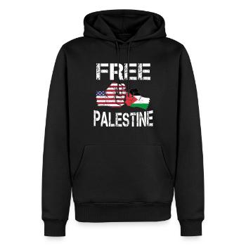 Palästina - Männer Premium Bio Hoodie - Schwarz - Vorne - Nico (187cm)