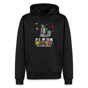Autisme Cadeau Autiste Asperger TDAH Autisme - Sweat à capuche Premium bio Homme - noir - Devant - Nico (187cm)