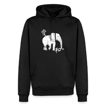Elephant Tshirt pour Elephant Elephant Kids Zoo - Sweat à capuche Premium bio Homme - noir - Devant - Nico (187cm)