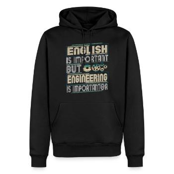 Engineering Engineering - Men’s Premium Organic Hoodie - black - Front - Nico (187cm)