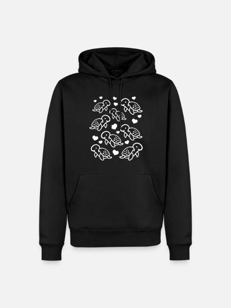 Cute turtle lover Turtles - Men’s Premium Organic Hoodie - black