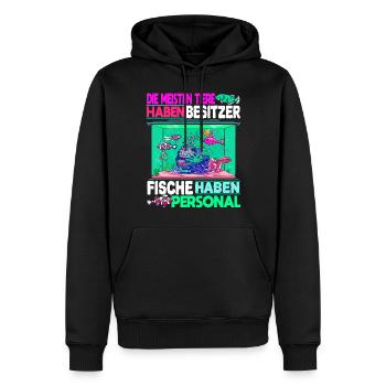 Fisch Fischer Aquarium Fischliebhaber Fischzüchter - Männer Premium Bio Hoodie - Schwarz - Vorne - Nico (187cm)