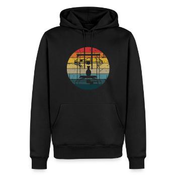 3d Printer - Men’s Premium Organic Hoodie - black - Front - Nico (187cm)