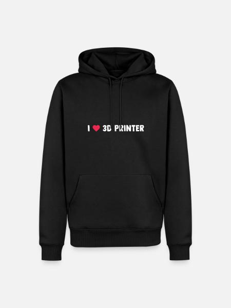 3d Printer Gift for Nerd Hobby Printing Machine - Men’s Premium Organic Hoodie - black