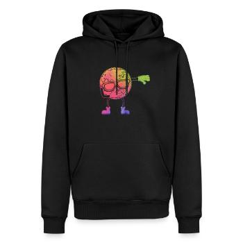Terre Dab Danse Cool Planète Dabbing Planète Dabbing - Sweat à capuche Premium bio Homme - noir - Devant - Nico (187cm)