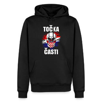 Kroatien Geschenk Herkunft Zagreb Hrvatska Heimat - Männer Premium Bio Hoodie - Schwarz - Vorne - Nico (187cm)