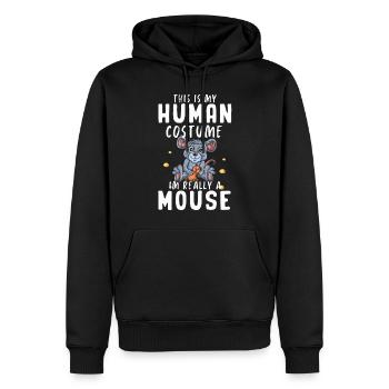 Souris Cadeau Souris Enfants Hommes Souris Conseils - Sweat à capuche Premium bio Homme - noir - Devant - Nico (187cm)
