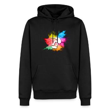 Skateboard Tshirt Skater Sk8 Sk8er Halfpipe Flip - Männer Premium Bio Hoodie - Schwarz - Vorne - Nico (187cm)
