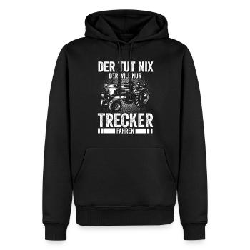 Der Tut Nix Der Will Nur Trecker Fahren Traktor - Männer Premium Bio Hoodie - Schwarz - Vorne - Nico (187cm)