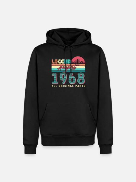 August 1968 Legend - Men’s Premium Organic Hoodie - black