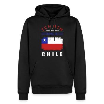 Ich Bin Dann Mal Weg Nach Chile Fahne Urlaub - Männer Premium Bio Hoodie - Schwarz - Vorne - Nico (187cm)