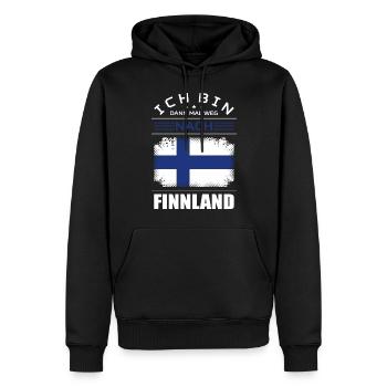 Ich Bin Dann Mal Weg Nach Finnland Fahne Urlaub - Männer Premium Bio Hoodie - Schwarz - Vorne - Nico (187cm)