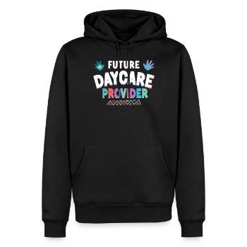 Fournisseur de services de garde d’enfants Enseignant - Sweat à capuche Premium bio Homme - noir - Devant - Nico (187cm)