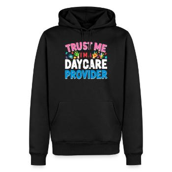 Fournisseur de services de garde d’enfants Enseignant - Sweat à capuche Premium bio Homme - noir - Devant - Nico (187cm)