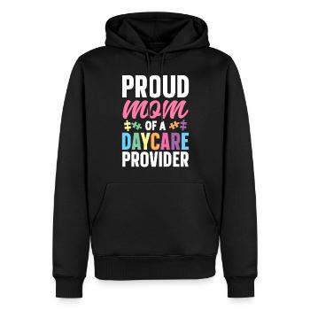 Fournisseur de services de garde d’enfants Enseignant - Sweat à capuche Premium bio Homme - noir - Devant - Nico (187cm)