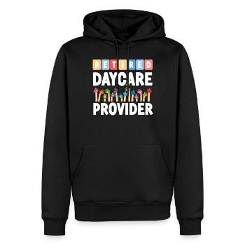 Fournisseur de services de garde d’enfants Enseignant - Sweat à capuche Premium bio Homme - noir - Devant - Nico (187cm)