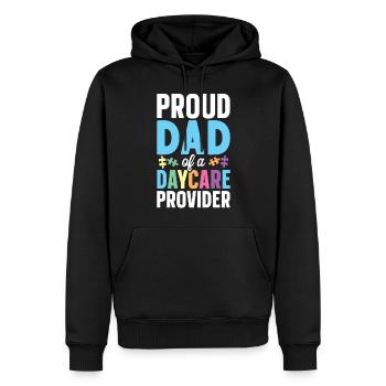 Fournisseur de services de garde d’enfants Enseignant - Sweat à capuche Premium bio Homme - noir - Devant - Nico (187cm)
