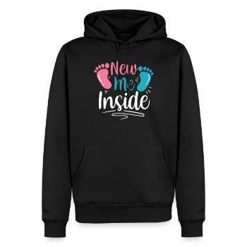 Le nouveau Moi à l’intérieur doux bébé à l’intérieur enceinte - Sweat à capuche Premium bio Homme - noir - Devant - Nico (187cm)