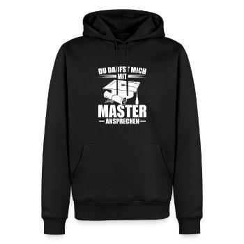 Masterprüfung Studium Abschluss Master Geschenk - Männer Premium Bio Hoodie - Schwarz - Vorne - Nico (187cm)