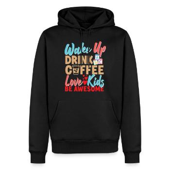 Childcare Daycare Provider Teacher - Männer Premium Bio Hoodie - Schwarz - Vorne - Nico (187cm)
