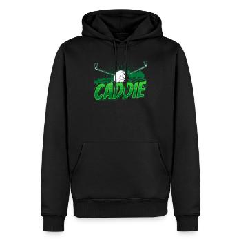 Caddie Profession Golfing Golfer Golfer Golf - Men’s Premium Organic Hoodie - black - Front - Nico (187cm)
