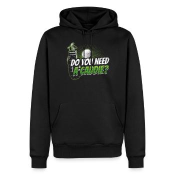 Do you need a caddie? Golfing Caddie Golf - Men’s Premium Organic Hoodie - black - Front - Nico (187cm)