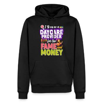 Fournisseur de services de garde d’enfants Enseignant - Sweat à capuche Premium bio Homme - noir - Devant - Nico (187cm)
