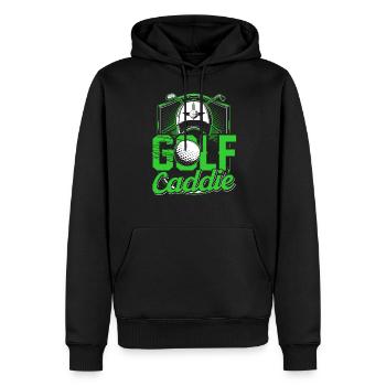 Golf Caddie Profession Golfing Golfer - Men’s Premium Organic Hoodie - black - Front - Nico (187cm)