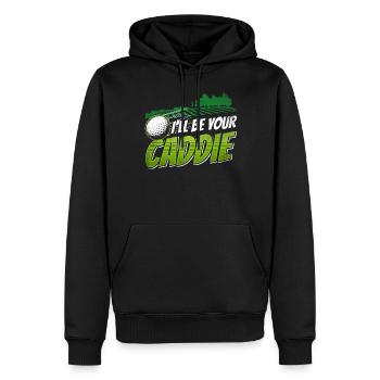 Ich Werde Dein Caddie Sein Golf Golfen Golfer - Männer Premium Bio Hoodie - Schwarz - Vorne - Nico (187cm)