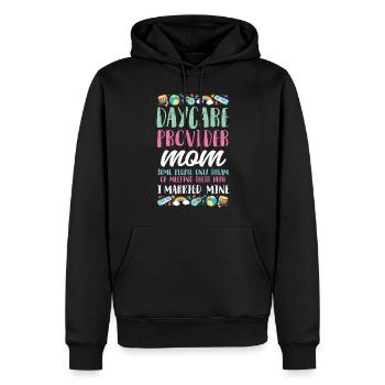 Fournisseur de services de garde d’enfants Enseignant - Sweat à capuche Premium bio Homme - noir - Devant - Nico (187cm)