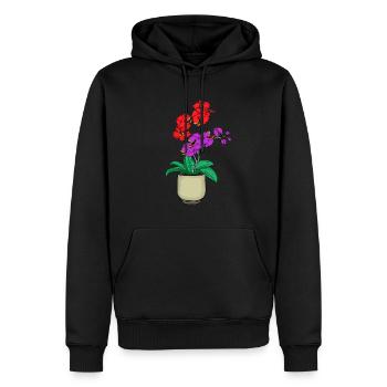 Orchidee Fleischfressende Venus Fliegenfalle - Männer Premium Bio Hoodie - Schwarz - Vorne - Nico (187cm)