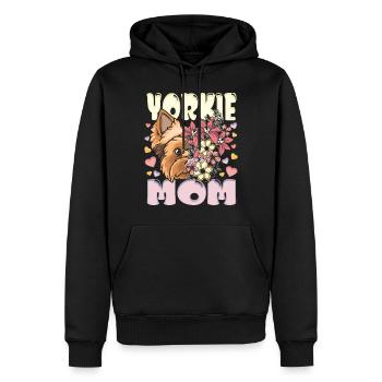 Yorkie Mom Yorkshire Terrier Hund Mama - Männer Premium Bio Hoodie - Schwarz - Vorne - Nico (187cm)
