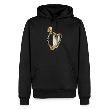 Harfe I Saiteninstrument Musik Motiv für Harfen - Männer Premium Bio Hoodie - Schwarz - Vorne - Nico (187cm)