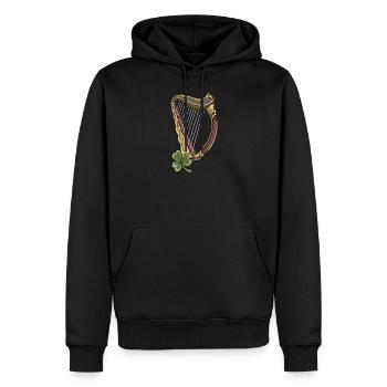 Harfe I Saiteninstrument Musik Motiv für Harfen - Männer Premium Bio Hoodie - Schwarz - Vorne - Nico (187cm)