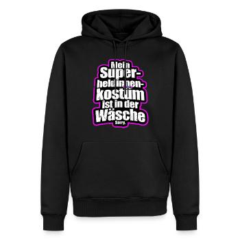 Superheldin Kostüm Ist In Der Wäsche Köln Karneval - Männer Premium Bio Hoodie - Schwarz - Vorne - Nico (187cm)