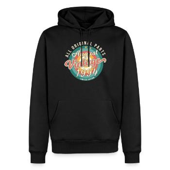 Geburtsjahr 1994 Im August - Männer Premium Bio Hoodie - Schwarz - Vorne - Nico (187cm)