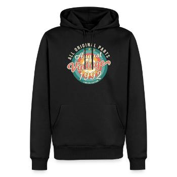 A l'âge de 30 août 1992 - Sweat à capuche Premium bio Homme - noir - Devant - Nico (187cm)
