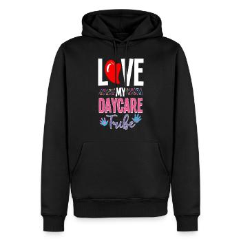 Fournisseur de services de garde d’enfants Enseignant - Sweat à capuche Premium bio Homme - noir - Devant - Nico (187cm)