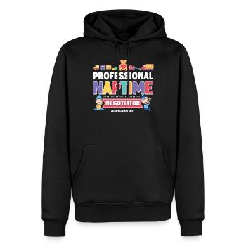 Fournisseur de services de garde d’enfants Enseignant - Sweat à capuche Premium bio Homme - noir - Devant - Nico (187cm)