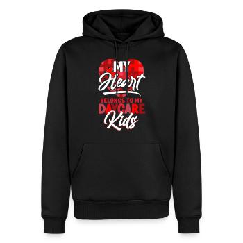 Fournisseur de services de garde d’enfants Enseignant - Sweat à capuche Premium bio Homme - noir - Devant - Nico (187cm)